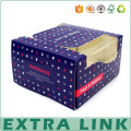 Extra Link OEM papel cartão presente caixa de bolo de embalagem com janela de pvc claro